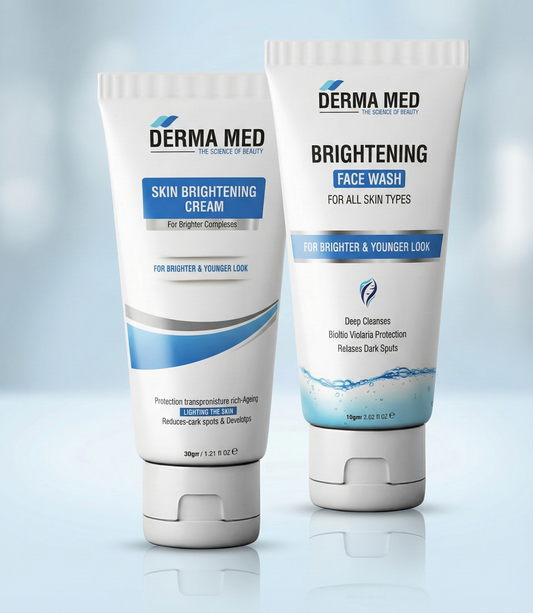 Derma Med Skin Brightening Bundle | Brightening Facewash 60gm & Brightening Cream 30gm